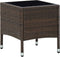 vidaXL - Tuintafel - 40x40x45 - cm - poly - rattan - bruin