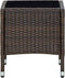 vidaXL - Tuintafel - 40x40x45 - cm - poly - rattan - bruin