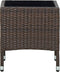 vidaXL - Tuintafel - 40x40x45 - cm - poly - rattan - bruin