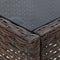 vidaXL - Tuintafel - 40x40x45 - cm - poly - rattan - bruin
