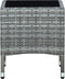 vidaXL - Tuintafel - 40x40x45 - cm - poly - rattan - grijs