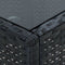 vidaXL - Tuintafel - 40x40x45 - cm - poly - rattan - zwart