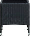 vidaXL - Tuintafel - 40x40x45 - cm - poly - rattan - zwart