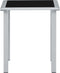 vidaXL - Tuintafel - 41x41x45 - cm - staal - en - glas - zwart - en - zilverkleurig