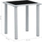 vidaXL - Tuintafel - 41x41x45 - cm - staal - en - glas - zwart - en - zilverkleurig