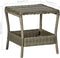 vidaXL - Tuintafel - 45x45x46,5 - cm - poly - rattan - bruin