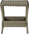 vidaXL - Tuintafel - 45x45x46,5 - cm - poly - rattan - bruin