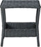 vidaXL - Tuintafel - 45x45x46,5 - cm - poly - rattan - donkergrijs
