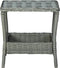 vidaXL - Tuintafel - 45x45x46,5 - cm - poly - rattan - lichtgrijs