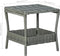 vidaXL - Tuintafel - 45x45x46,5 - cm - poly - rattan - lichtgrijs