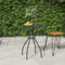 vidaXL - Tuintafel - 50x50x72 - cm - staalgaas - antracietkleurig