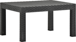 vidaXL - Tuintafel - 58x58x41 - cm - PP - rattan - antracietkleurig