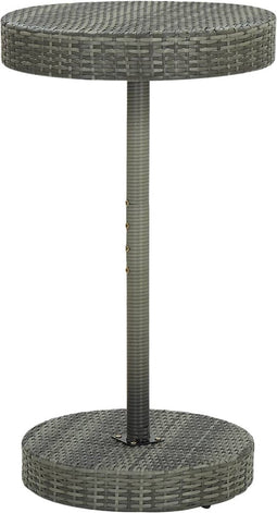 vidaXL - Tuintafel - 60,5x106 - cm - poly - rattan - grijs
