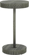 vidaXL - Tuintafel - 60,5x106 - cm - poly - rattan - grijs