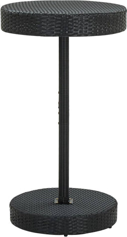 vidaXL - Tuintafel - 60,5x106 - cm - poly - rattan - zwart