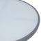 vidaXL - Tuintafel - 60 - cm - staal - en - glas - lichtgrijs