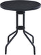 vidaXL - Tuintafel - 60 - cm - staal - en - glas - zwart