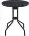 vidaXL - Tuintafel - 60 - cm - staal - en - glas - zwart