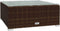 vidaXL - Tuintafel - 60x60x30 - cm - poly - rattan - en - glas - bruin