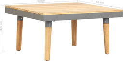 vidaXL - Tuintafel - 60x60x31,5 - cm - massief - acaciahout