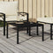 vidaXL - Tuintafel - 60x60x35 - cm - staal - zwart