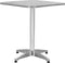 vidaXL Tuintafel 60x60x70 cm aluminium zilverkleurig