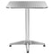 vidaXL Tuintafel 60x60x70 cm aluminium zilverkleurig
