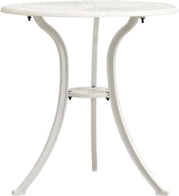 vidaXL - Tuintafel - 62x62x65 - cm - gietaluminium - wit