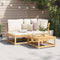 vidaXL - Tuintafel - 63x63x30 - cm - massief - acaciahout