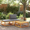vidaXL - Tuintafel - 65x65x29 - cm - massief - acaciahout