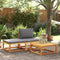 vidaXL - Tuintafel - 65x65x29 - cm - massief - acaciahout