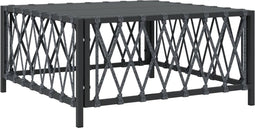 vidaXL - Tuintafel - 70x70x34 - cm - geweven - stof - antracietkleurig