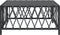 vidaXL - Tuintafel - 70x70x34 - cm - geweven - stof - antracietkleurig