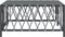 vidaXL - Tuintafel - 70x70x34 - cm - geweven - stof - antracietkleurig