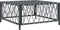 vidaXL - Tuintafel - 70x70x34 - cm - geweven - stof - antracietkleurig
