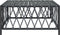 vidaXL - Tuintafel - 70x70x34 - cm - geweven - stof - antracietkleurig