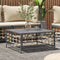 vidaXL - Tuintafel - 70x70x34 - cm - poly - rattan - antracietkleurig