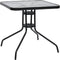 vidaXL - Tuintafel - 70x70x70 - cm - staal - zwart