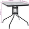vidaXL - Tuintafel - 70x70x70 - cm - staal - zwart