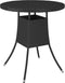vidaXL - Tuintafel - 70x70x73 - cm - poly - rattan - zwart