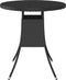 vidaXL - Tuintafel - 70x70x73 - cm - poly - rattan - zwart