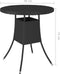 vidaXL - Tuintafel - 70x70x73 - cm - poly - rattan - zwart