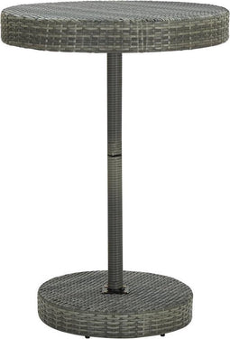 vidaXL - Tuintafel - 75,5x106 - cm - poly - rattan - grijs