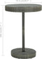 vidaXL - Tuintafel - 75,5x106 - cm - poly - rattan - grijs