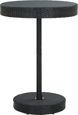 vidaXL - Tuintafel - 75,5x106 - cm - poly - rattan - zwart