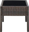 vidaXL - Tuintafel - 75x40x37 - cm - poly - rattan - bruin