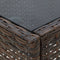 vidaXL - Tuintafel - 75x40x37 - cm - poly - rattan - bruin