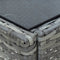 vidaXL - Tuintafel - 75x40x37 - cm - poly - rattan - grijs