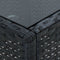 vidaXL - Tuintafel - 75x40x37 - cm - poly - rattan - zwart