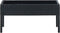 vidaXL - Tuintafel - 75x40x37 - cm - poly - rattan - zwart